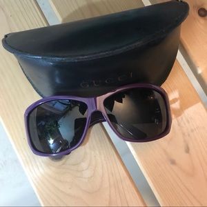 Authentic Gucci eggplant purple sunglasses